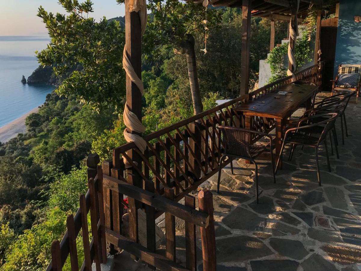 Balcony On The Rocks Villa Agioi Saranta Eksteriør bilde
